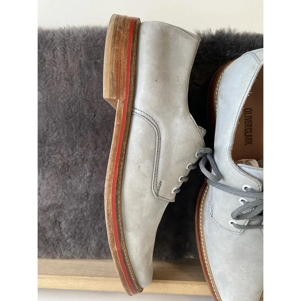 Oliver Clark Handmade Leather Oxfords / Blue Gray‎ / Men's Size 10